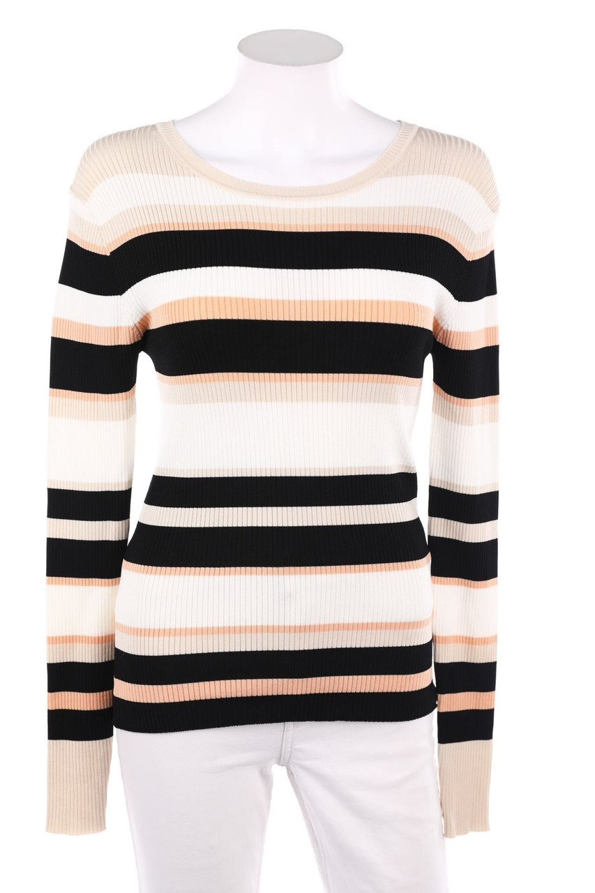 Massimo Dutti - Strick-T-Shirt mit Streifen - M