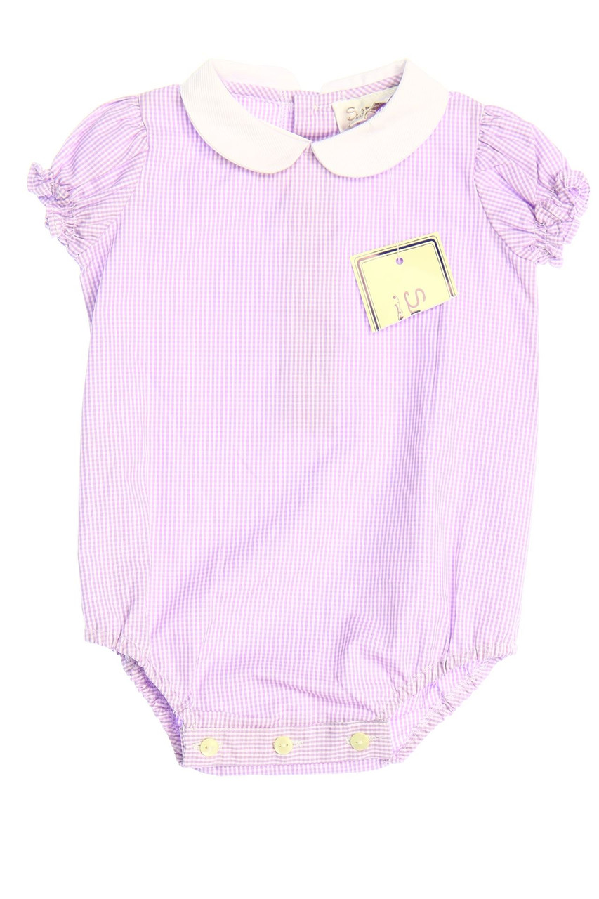 Serri Barcelona - Body mit Bubi-Kragen mit Karo-Muster - 62