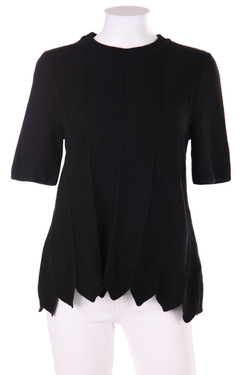 COS - Kurzarm-Strick-Pullover aus Wolle - XS