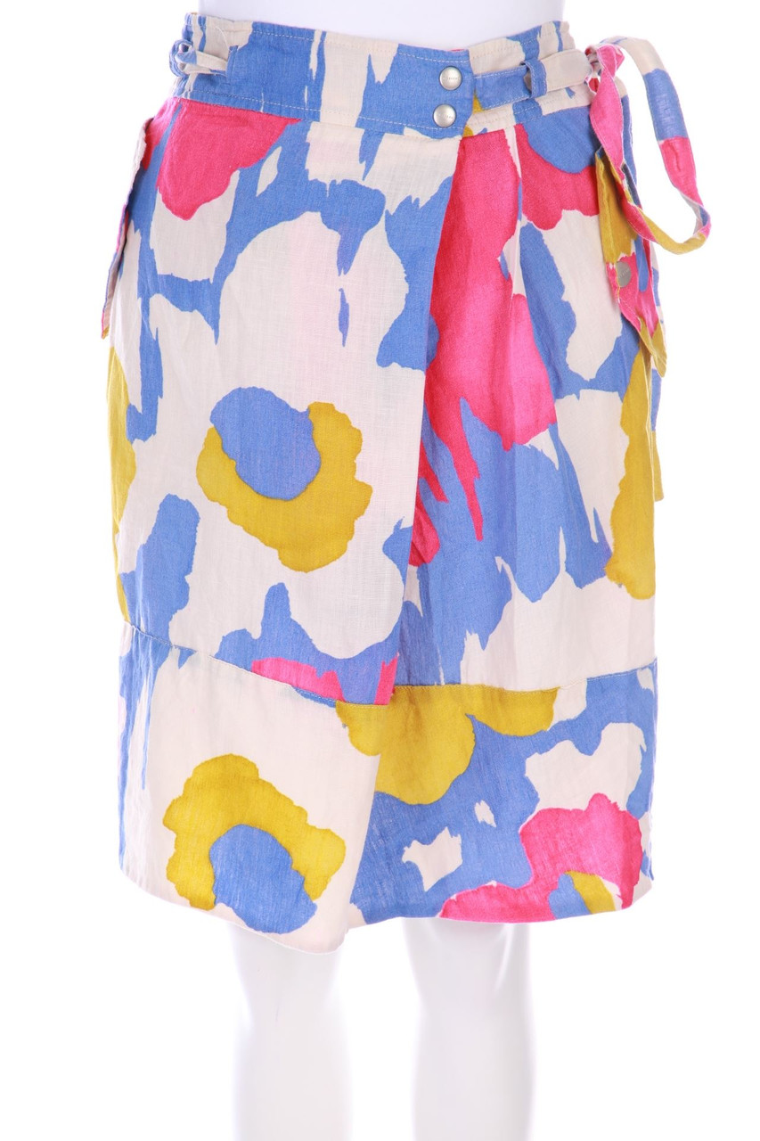 Max Mara WEEKEND - Rock aus Leinen mit Print - D 38