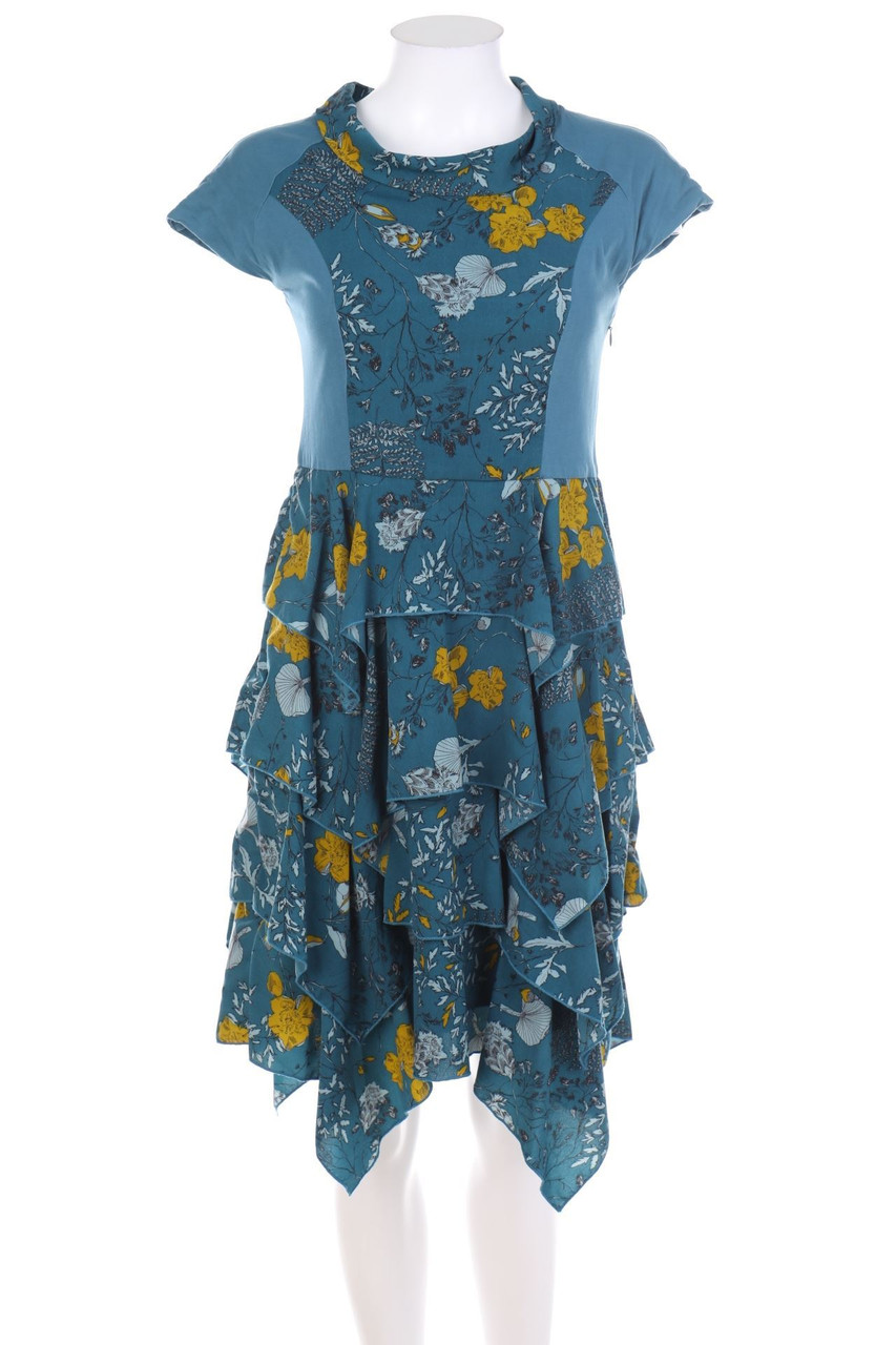 mais il est oú le soleil? - Kleid im Layer Look mit Blumen-Print - D 36