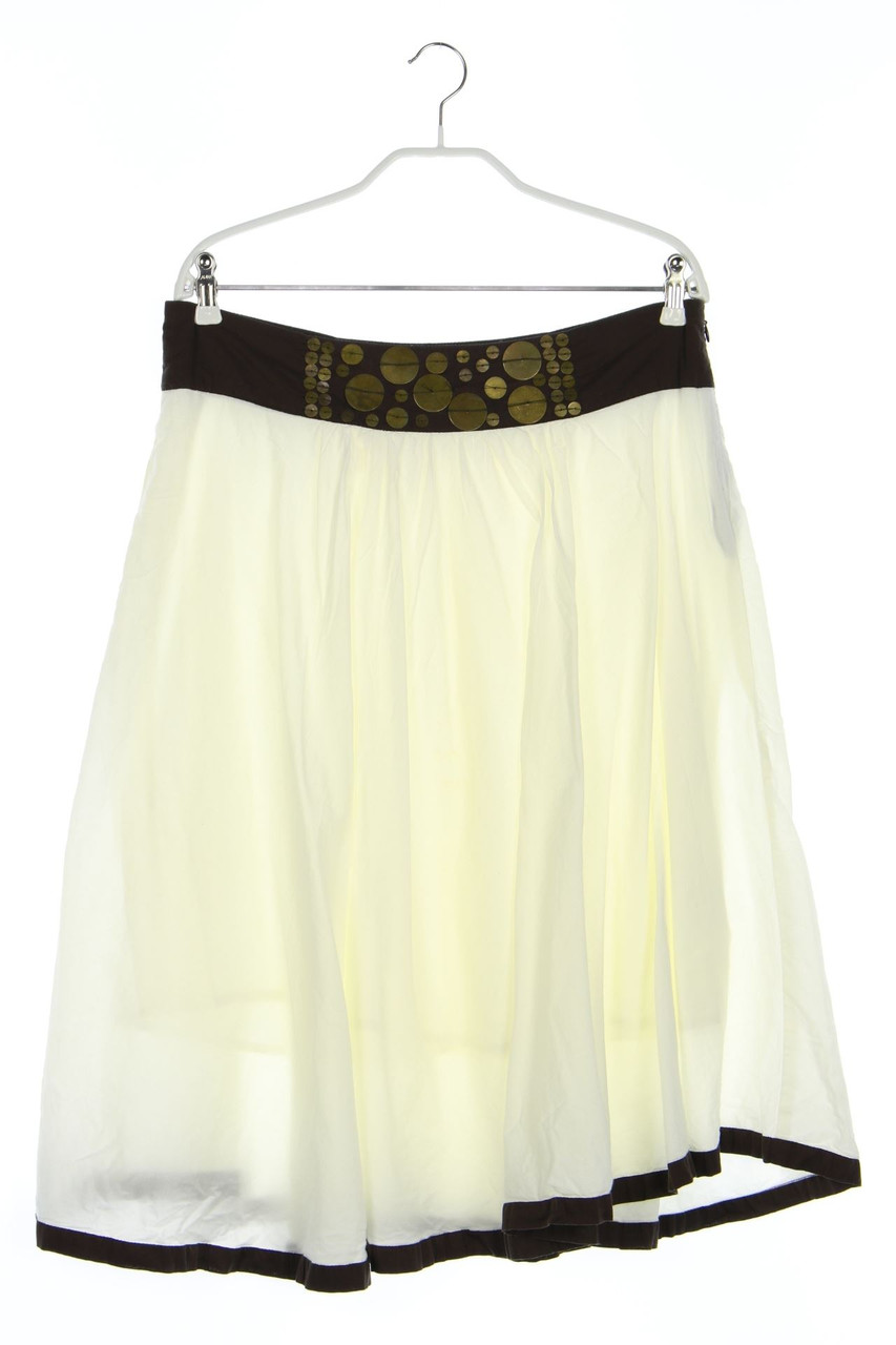 CAMAÏEU - Boho-Midirock aus Baumwolle mit Applikationen - D 40