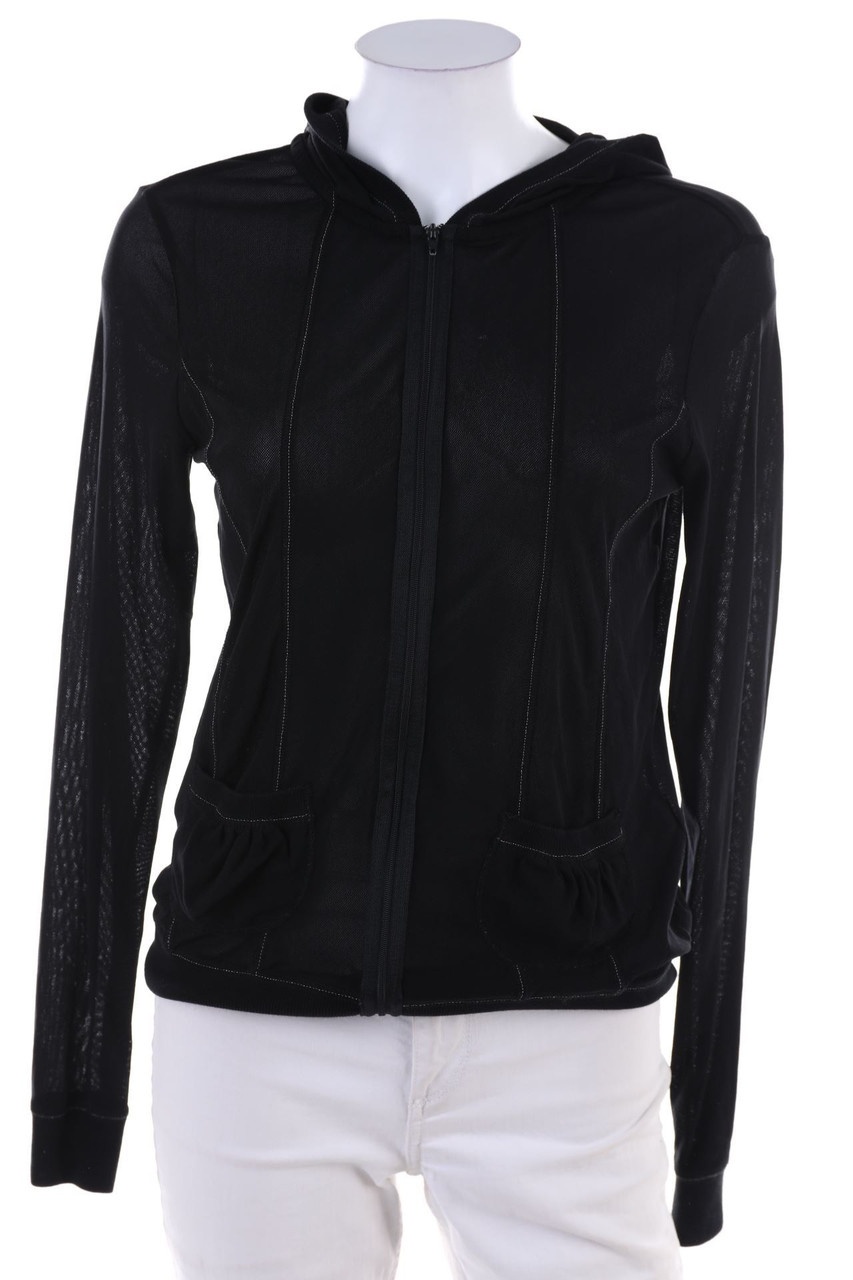 Betty Barclay COLLECTION - Zipper-Cardigan aus Mesh mit Kapuze - D 36