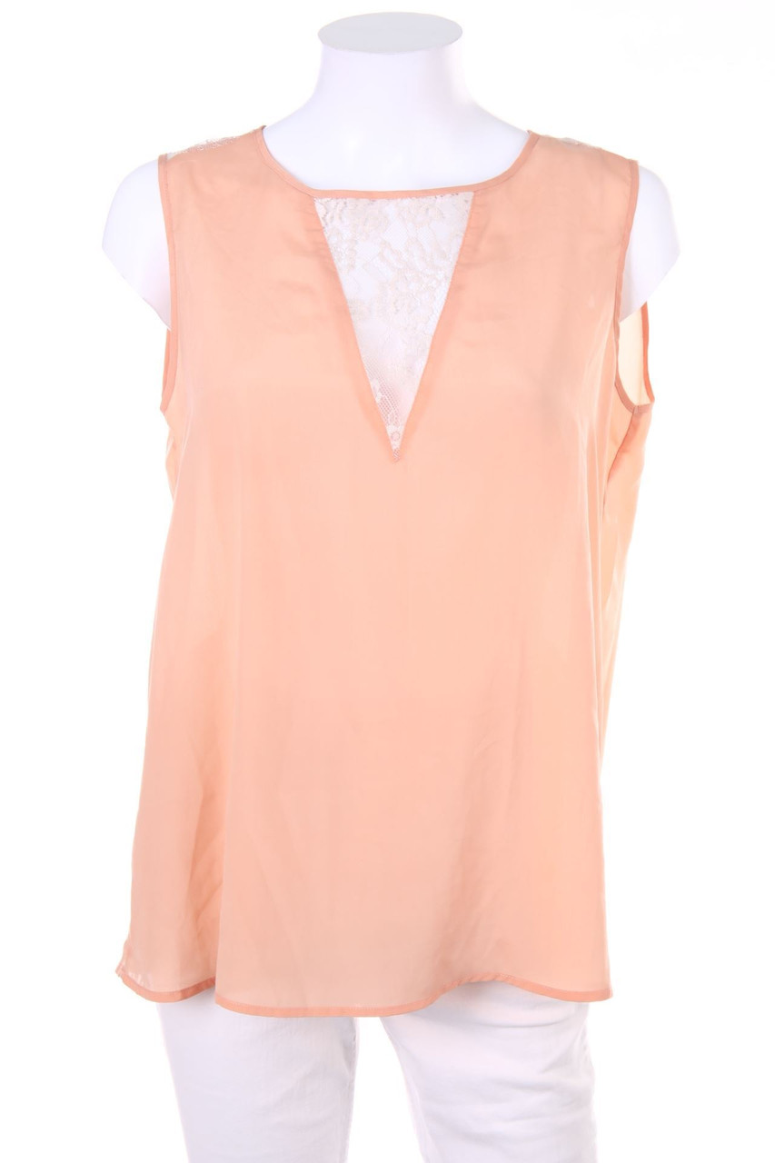 MANGO SUIT - Blusentop mit Spitzen-Einsatz - M