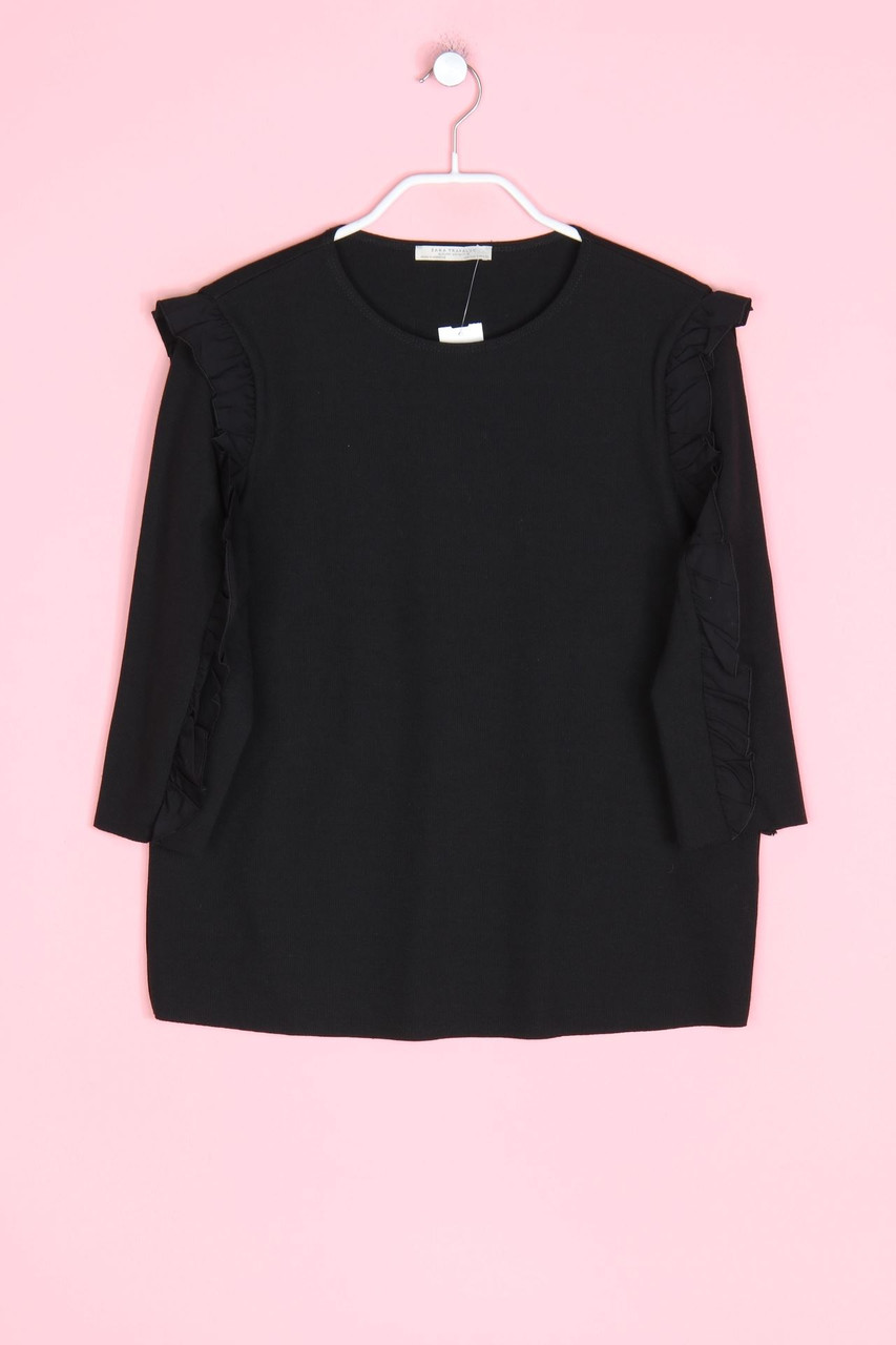 ZARA TRF - 3/4-Arm-Shirt mit Rüschen - S