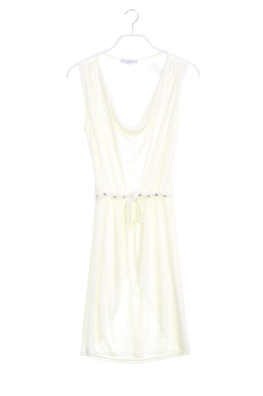 Jus d´Orange - Kleid im Layer Look mit Wasserfall-Ausschnitt - D 36