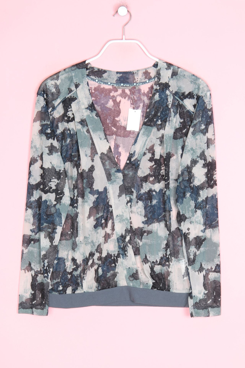 sandwich_ - Bluse in Wickel-Optik mit Print - M