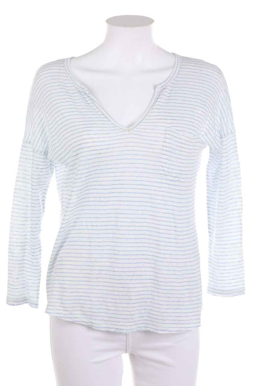 set - Strick-Pullover aus Leinen mit Streifen - D 36