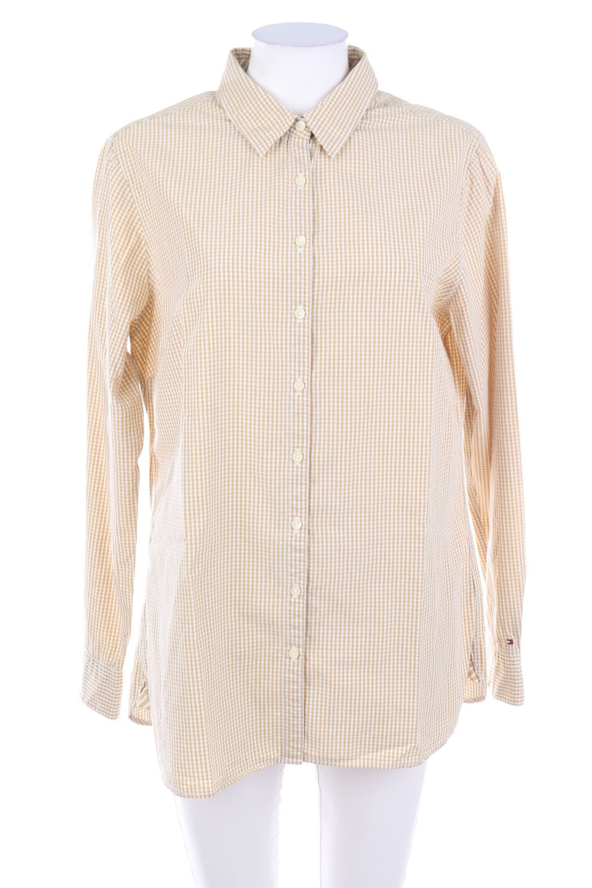 TOMMY HILFIGER - Karo-Hemd-Bluse mit Logo-Stickerei - D 44