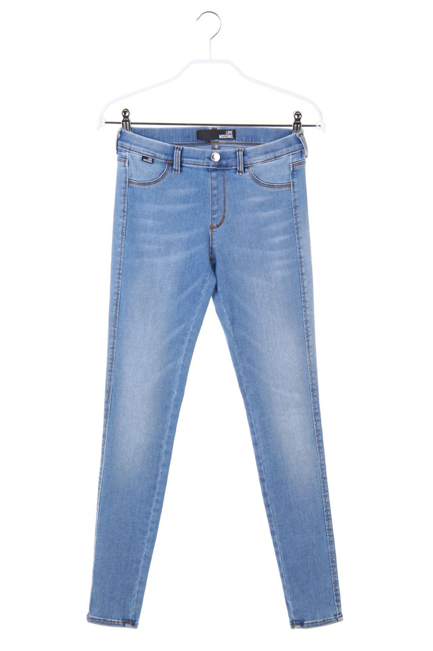 LOVE MOSCHINO - Used Look Jeggings mit Logo-Stickerei - W25