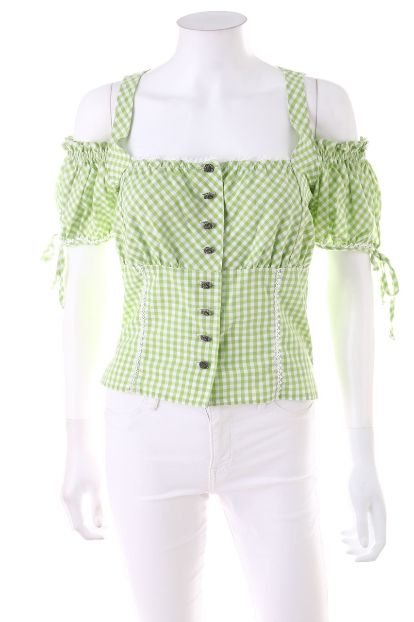 COUNTRY Line - Trachten-Bluse mit Spitze - D 34
