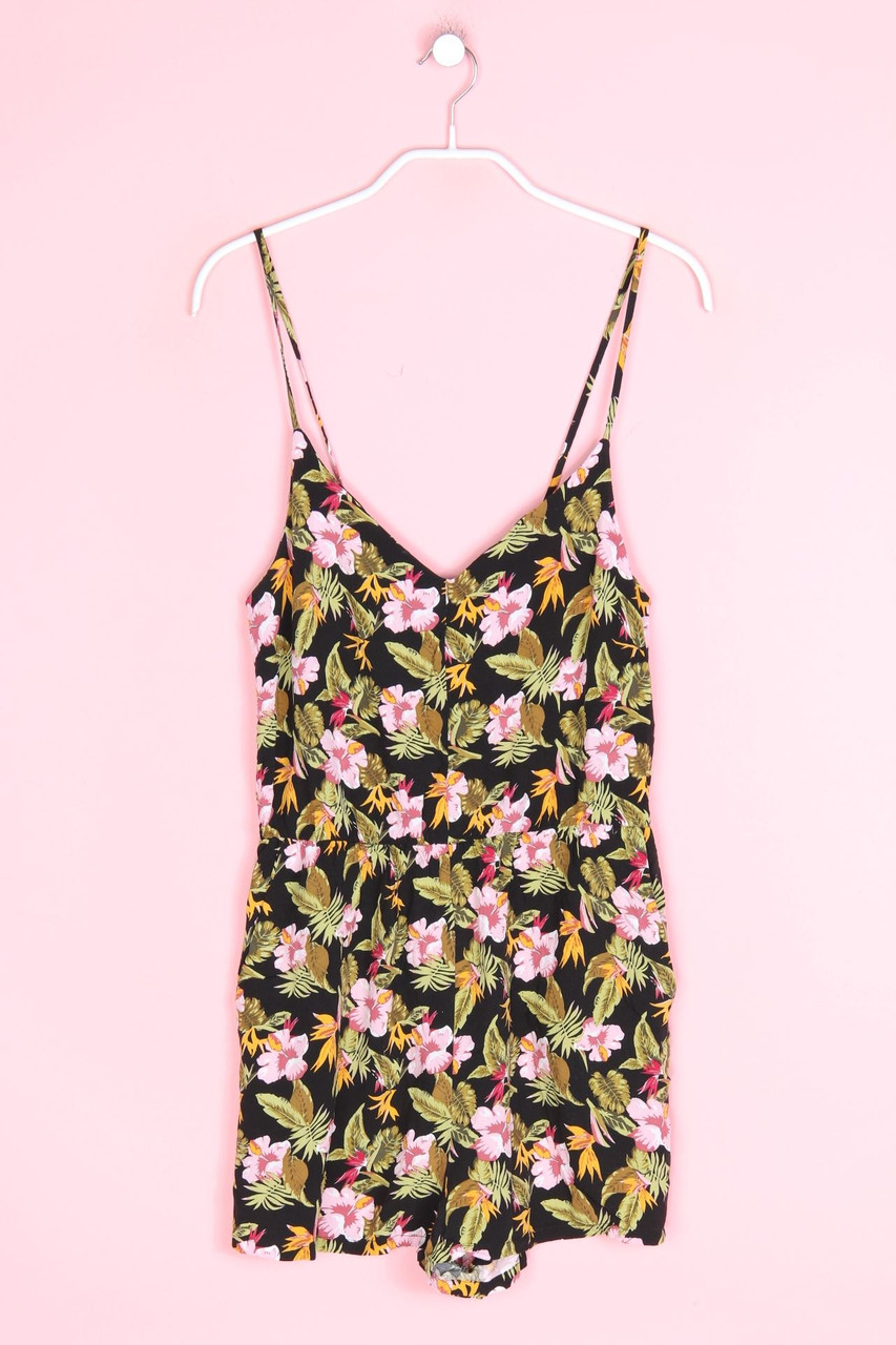 even&odd - Playsuit mit Blumen-Print - S