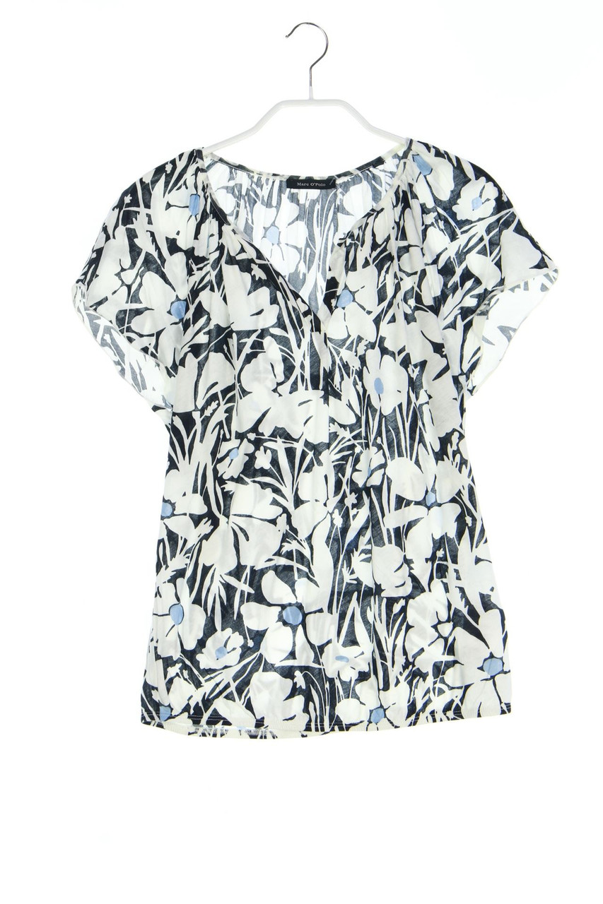 Marc O´Polo - Kurzarm-Shirt mit floralem Muster - XS