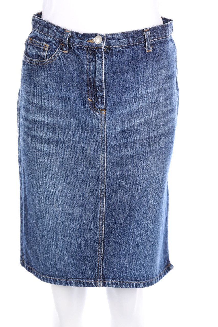 SISLEY - Jeansrock im Used Look mit Schlitz - D 36