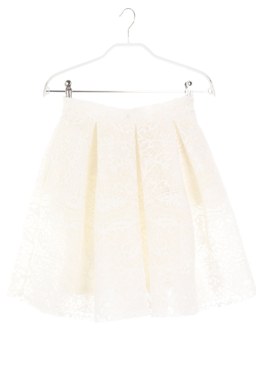 maje - Falten-Rock aus Häkelspitze mit Falten - D 34