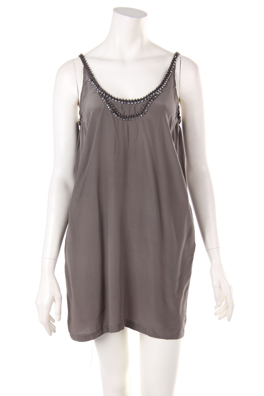 maje - Seidenkleid mit Kette - S