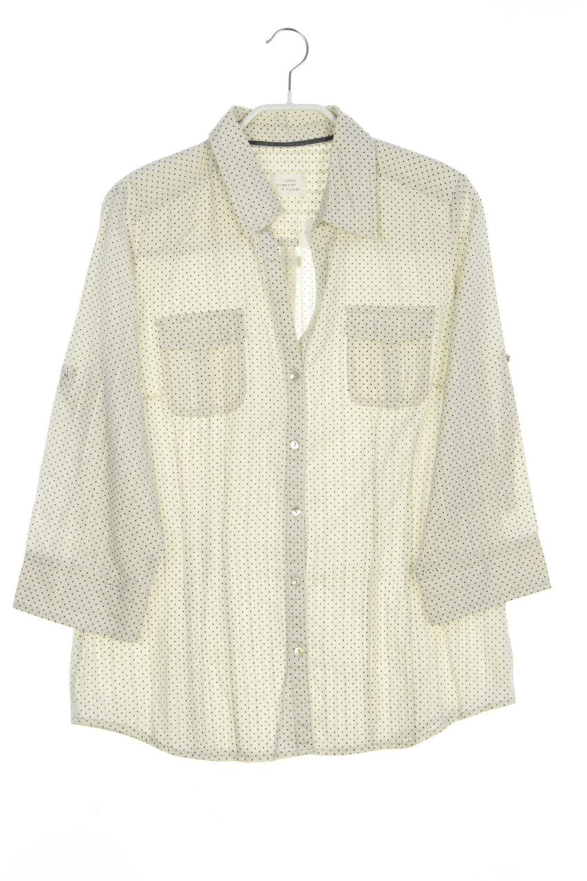 OPUS - Polka Dot-Bluse mit 3/4-Ärmel zum Krempeln - D 40