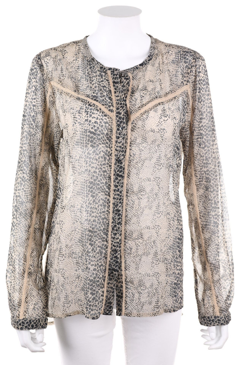 Le temps des Cerises - Bluse mit Animal-Print - L