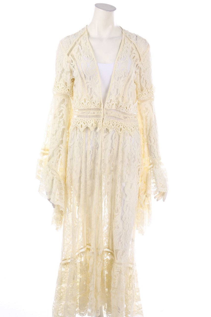 FREE PEOPLE - Spitzen-Cardigan im Boho-Stil - L