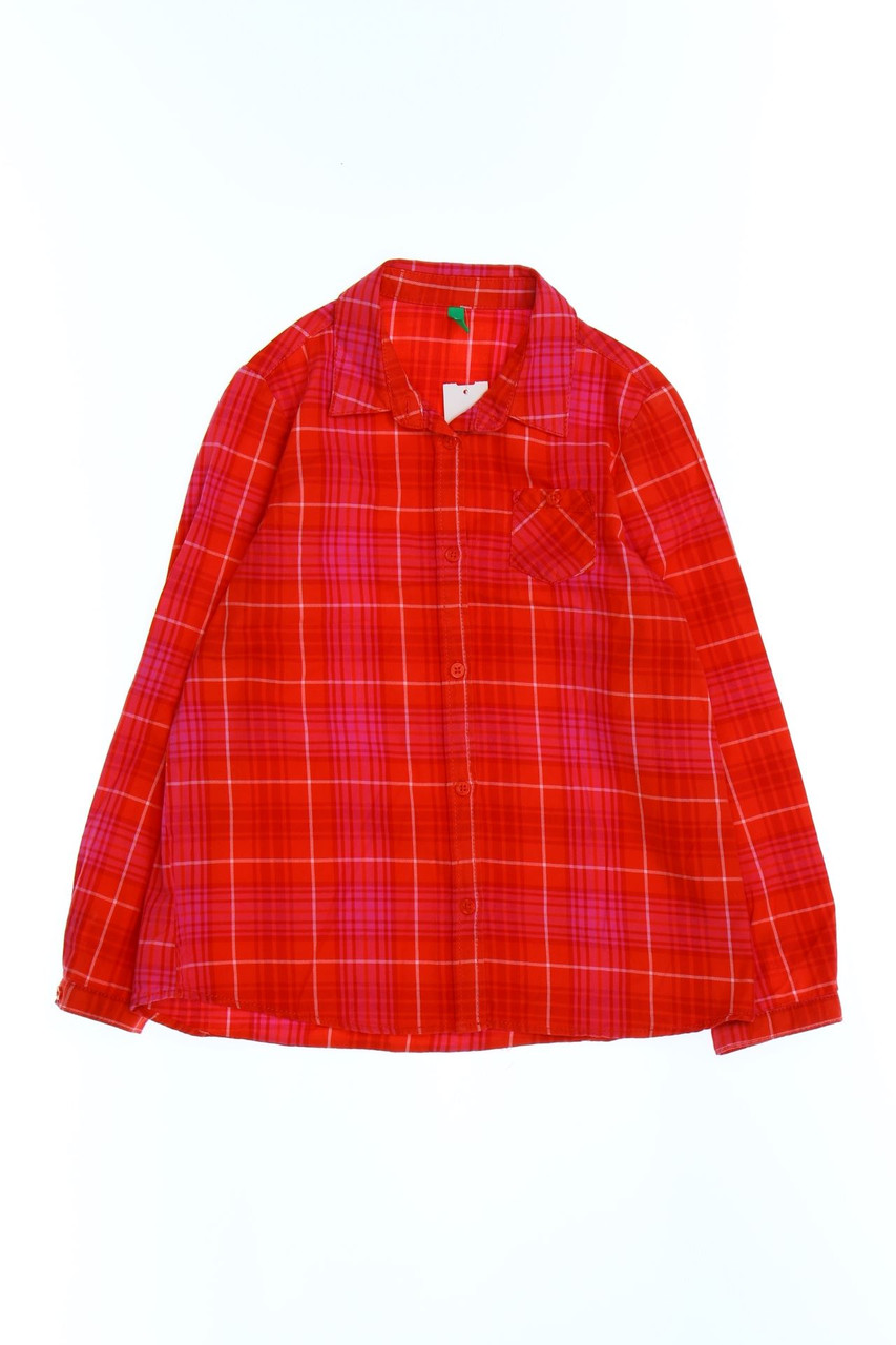 UNITED COLORS OF BENETTON - Bluse mit Karo-Muster - 128