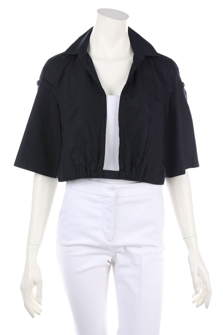AKRIS punto - Cropped-Jacke mit Krempel-Ärmeln - D 38