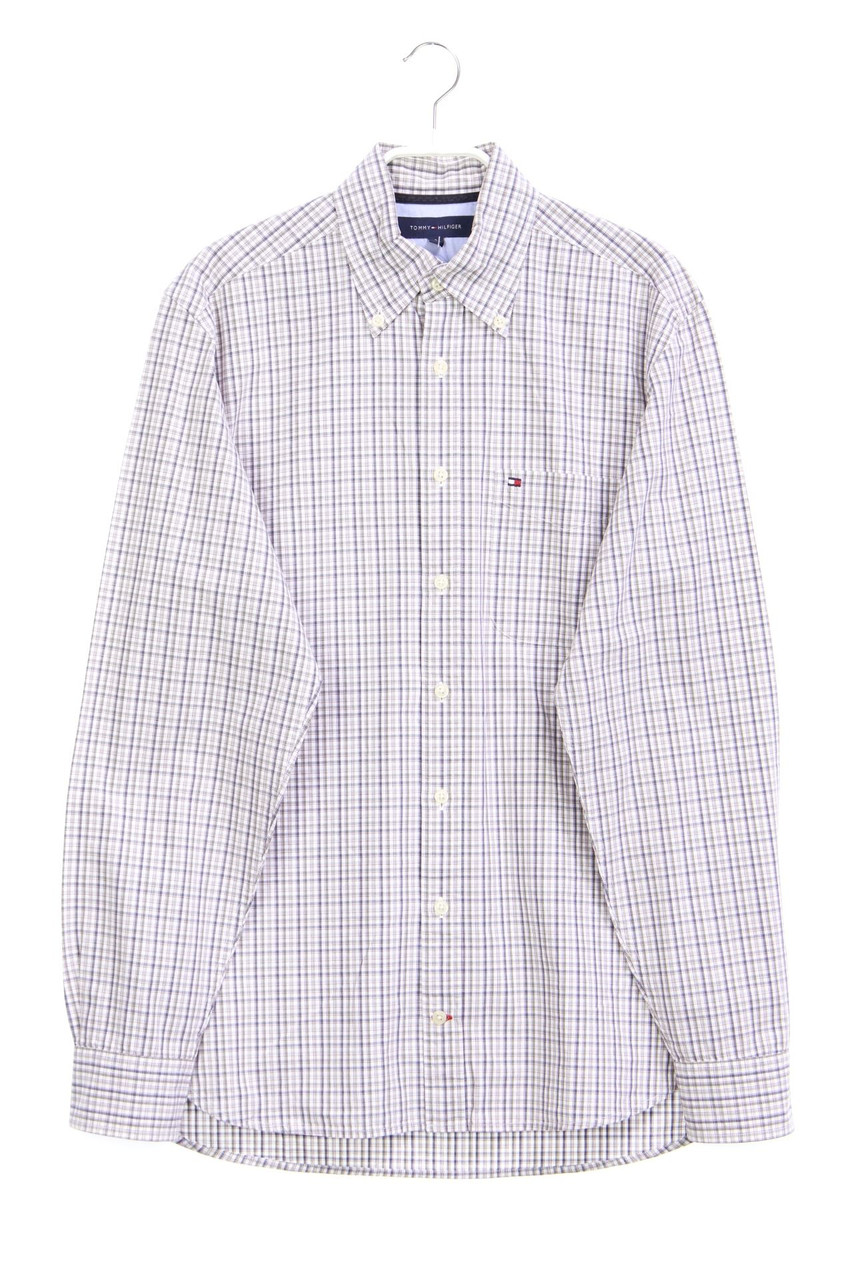 TOMMY HILFIGER - kariertes Hemd mit Logo-Stickerei - S