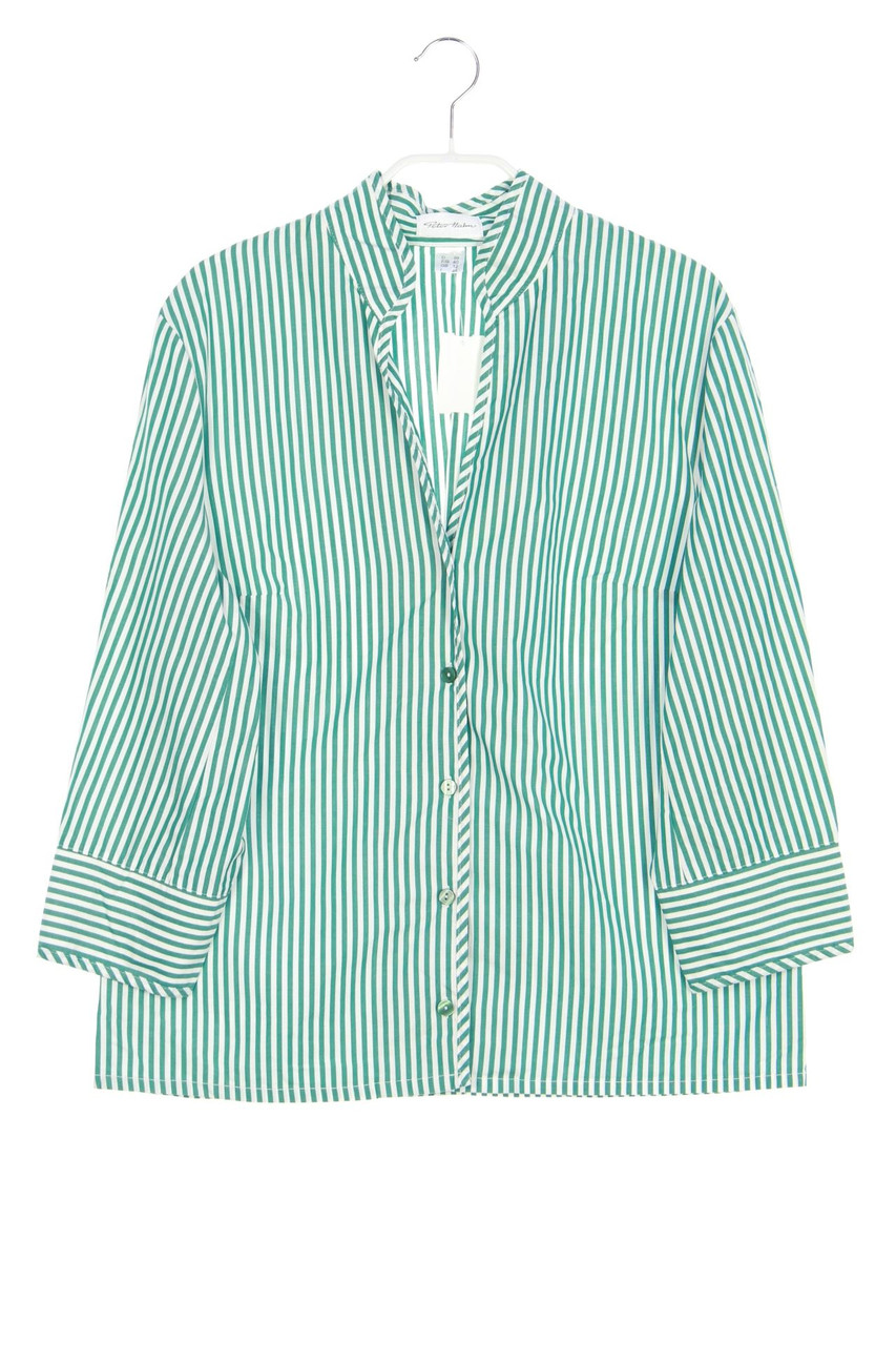 Peter Hahn - Streifen-Hemd-Bluse mit 3/4-Ärmel - D 38
