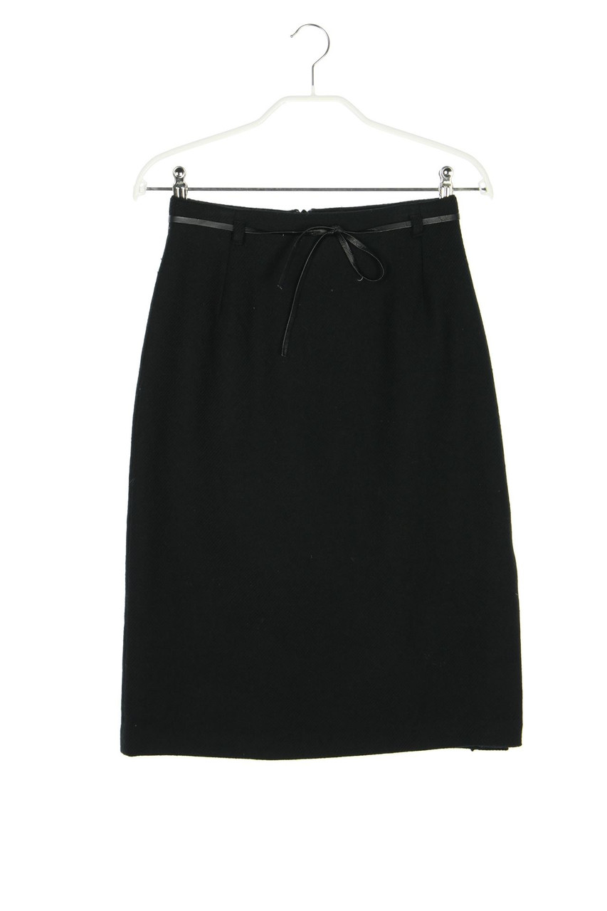 CAROLL - Bleistift-Rock aus Wolle mit Gürtel - D 34