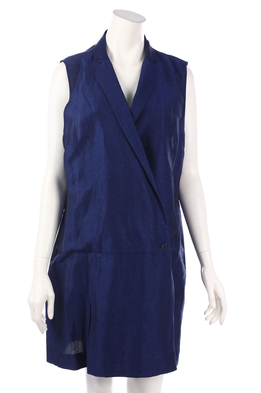 MOD ATELIER - Wickel-Kleid aus Woll-Mix mit Leinen - D 42