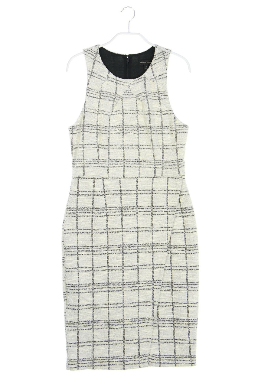 BANANA REPUBLIC - Etui-Kleid mit Karo-Muster - D 36