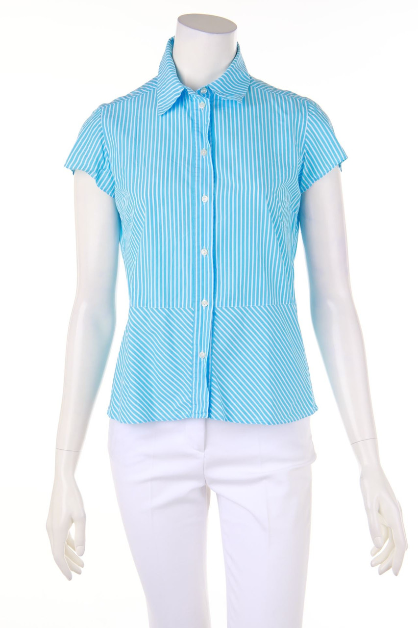 PINK BY THOMAS PINK - Kurzarm-Bluse mit Streifen - D 38