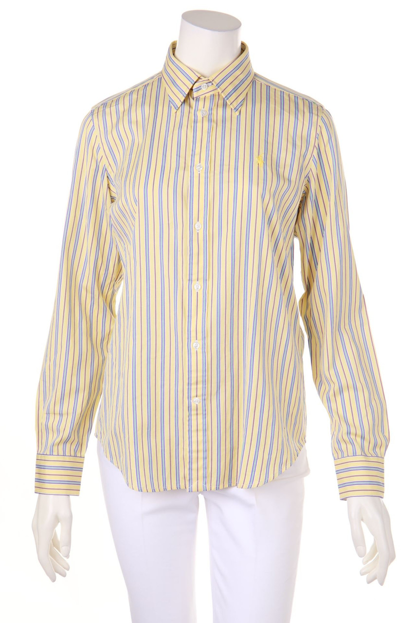 RALPH LAUREN - Streifen-Hemd-Bluse mit Logo-Stickerei - D 40