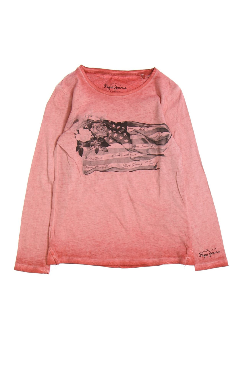 Pepe Jeans - Garment Dyed-T-Shirt mit Print - 128