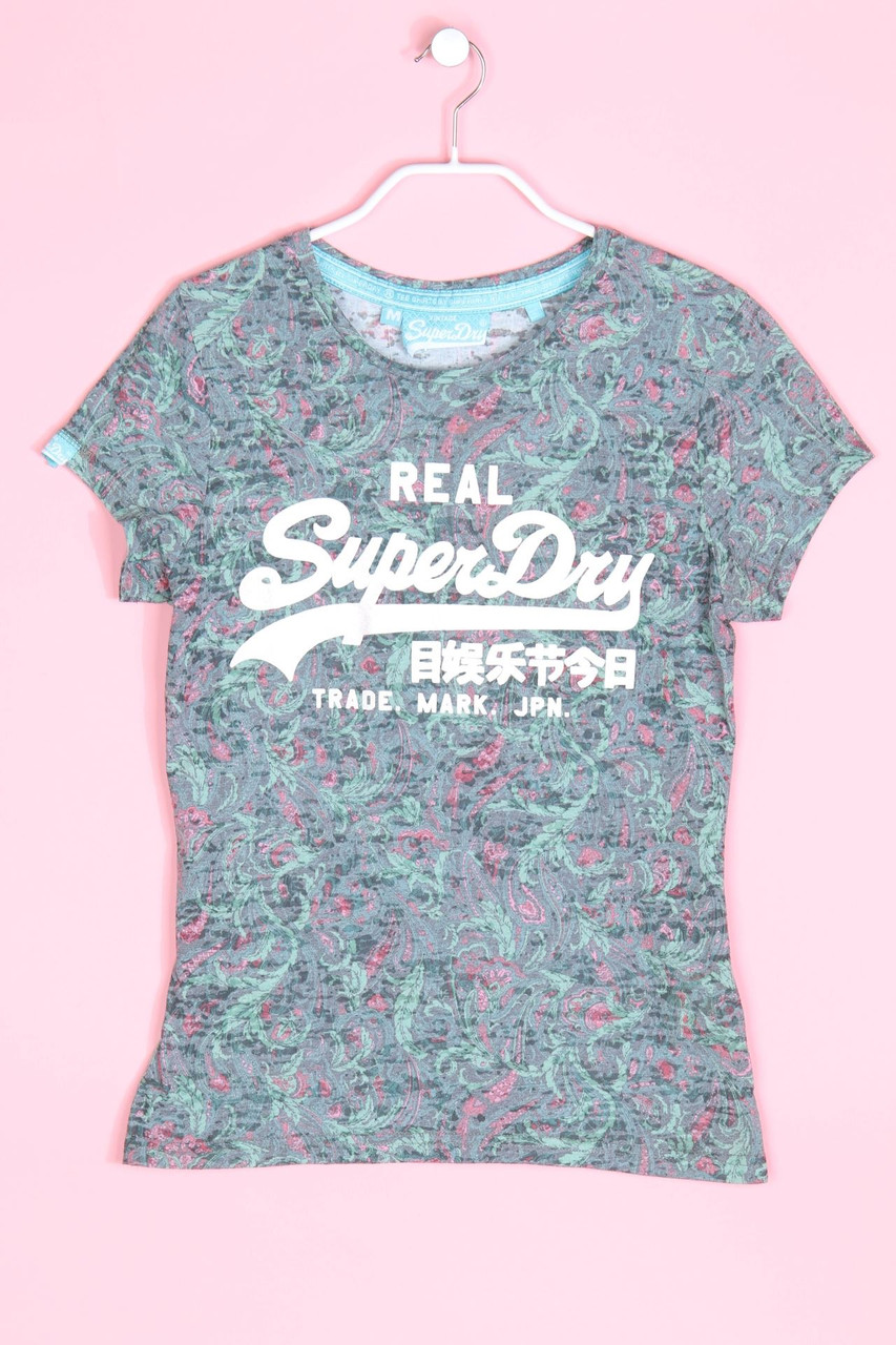 Superdry - Shirt mit Logo-Print - M