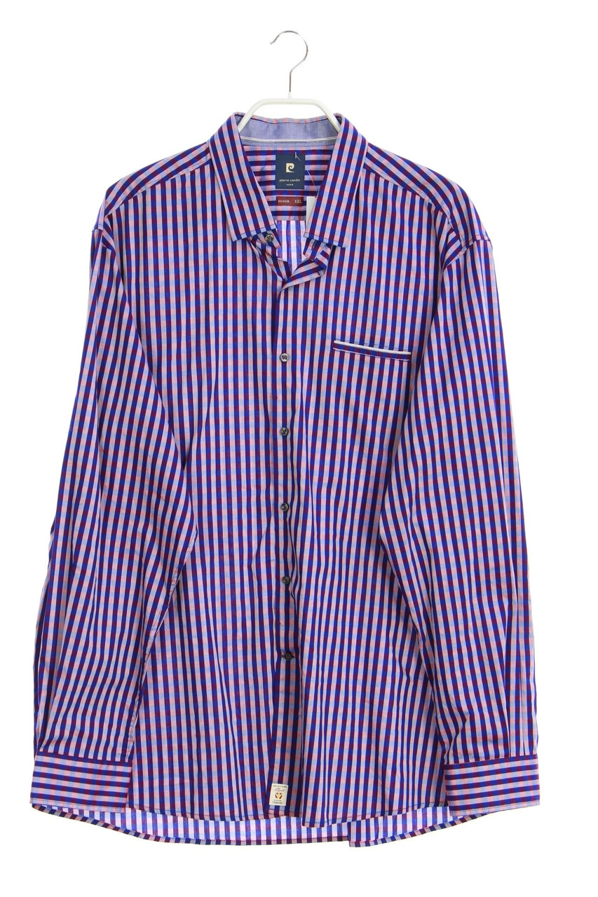 pierre cardin - kariertes Hemd aus Baumwolle mit aufgesetzten Taschen - XXL