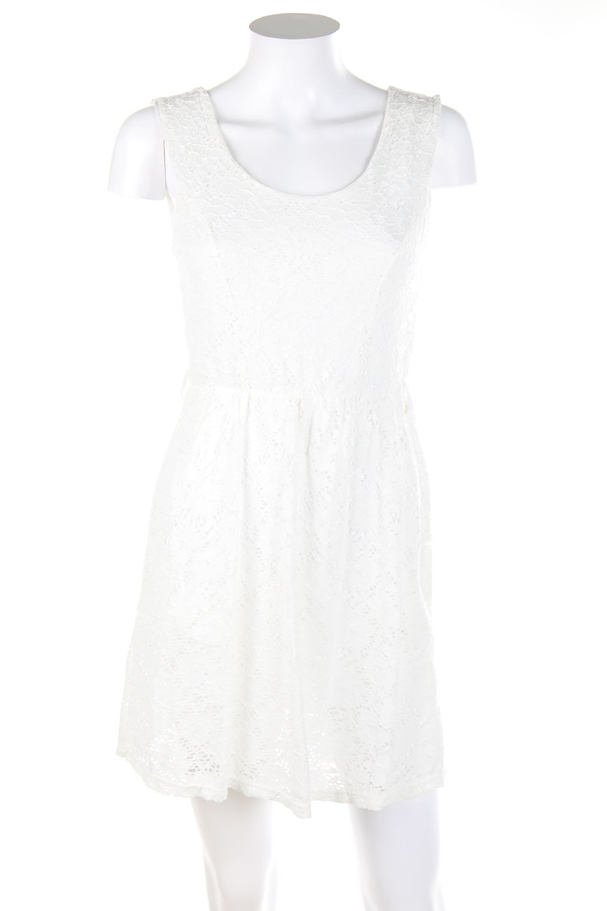 Ohne Label - Skater-Kleid aus Spitze mit tiefem Rückenausschnitt - S