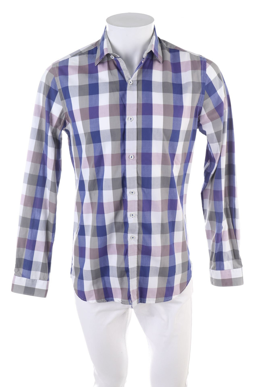 Paul Casual Dpt by Paul Kehl Zürich - kariertes Hemd mit Elbow Patches - S