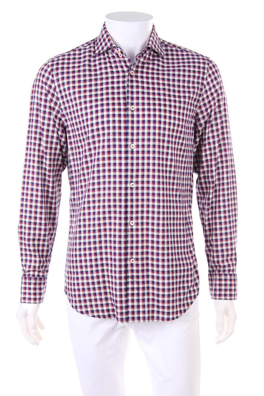 Marc O´Polo - kariertes Hemd mit Logo-Stickerei - S