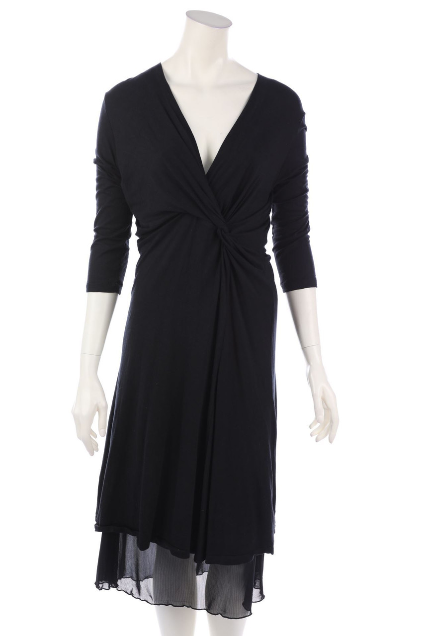 Max Mara - Kleid aus Seiden-Mischung mit Drapierung - D 38