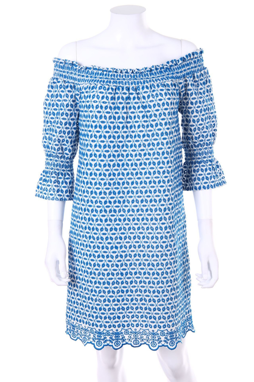 UNITED COLORS OF BENETTON - Carmen-Kleid aus Lochspitze - S