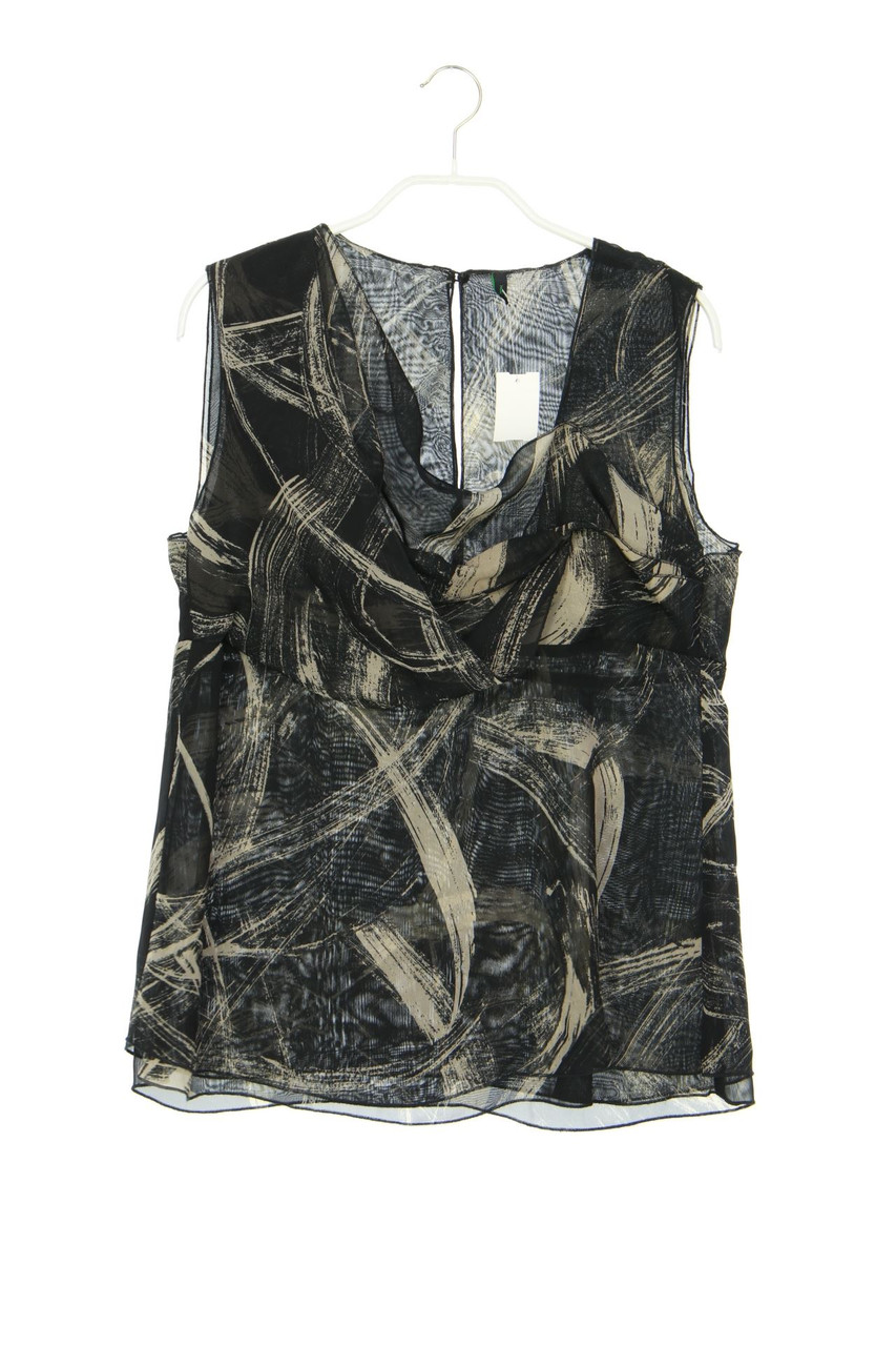 STILE BENETTON - Chiffon-Top mit Drapierung - S