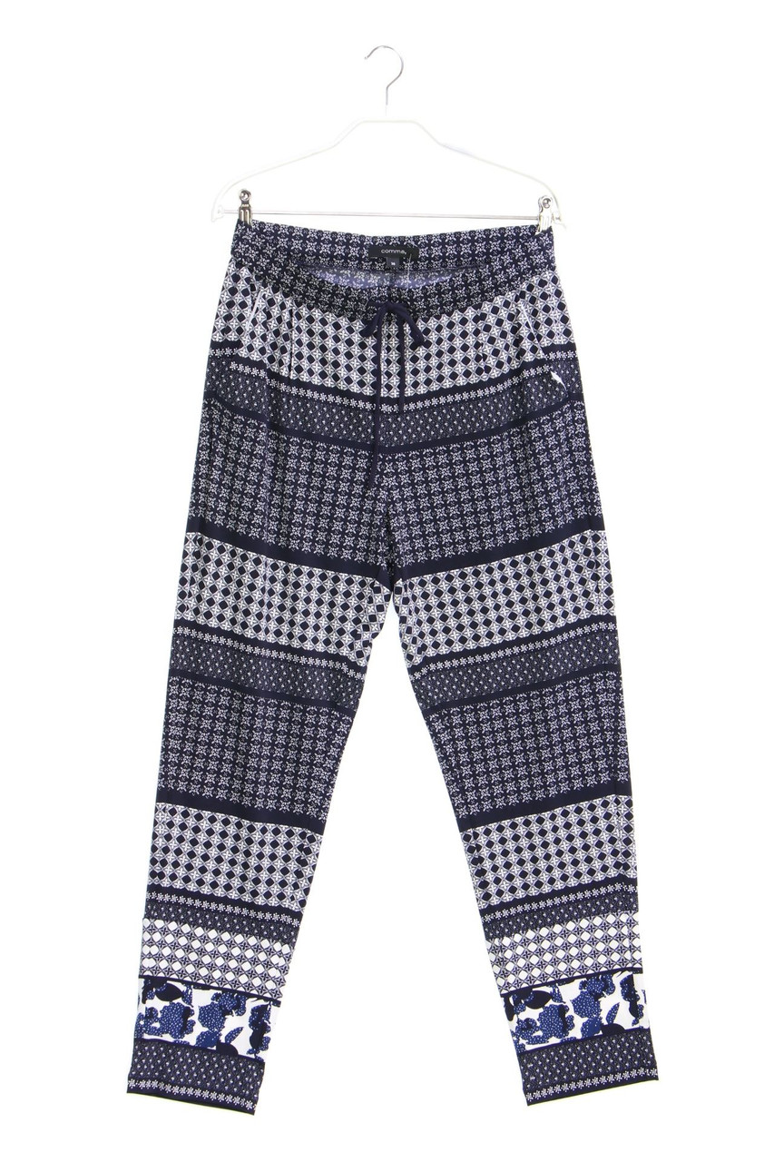 comma - Jogger-Hose mit Print - D 38