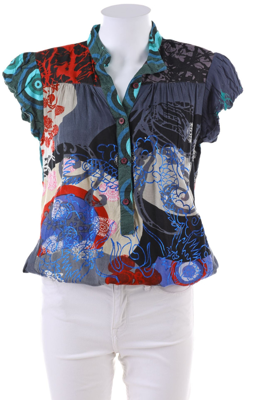 Desigual - Kurzarm-Bluse aus Viskose - M