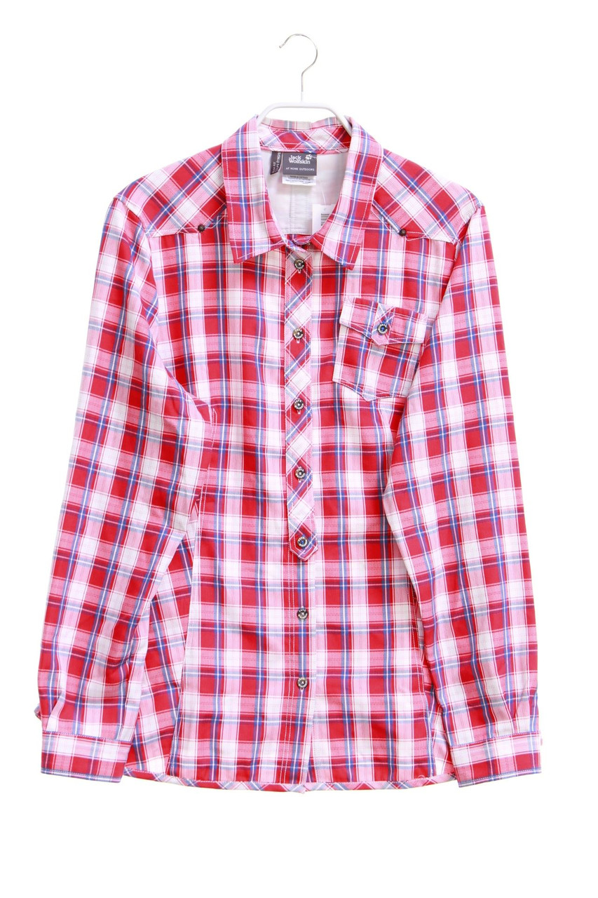 Jack Wolfskin - kariertes Hemd mit Logo-Stickerei - XL