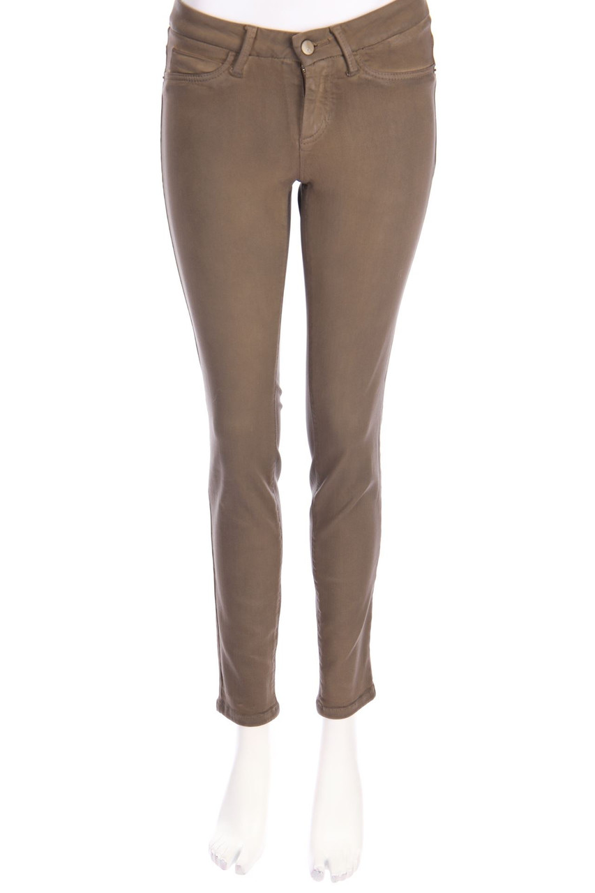 CAMBIO JEANS - Coated Skinny-Jeans mit Logo-Plakette - W28