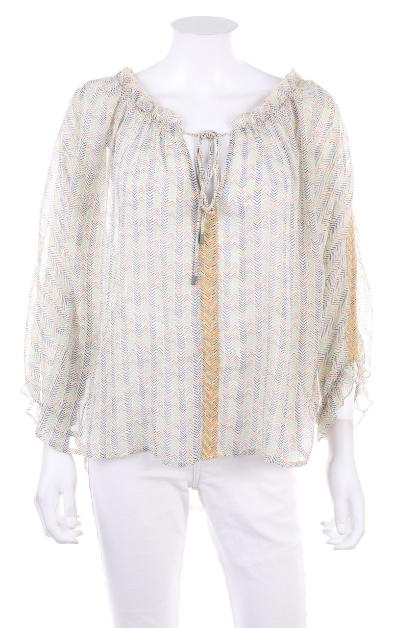 Pepe Jeans - Chiffon-Tunika-Bluse mit Print - M