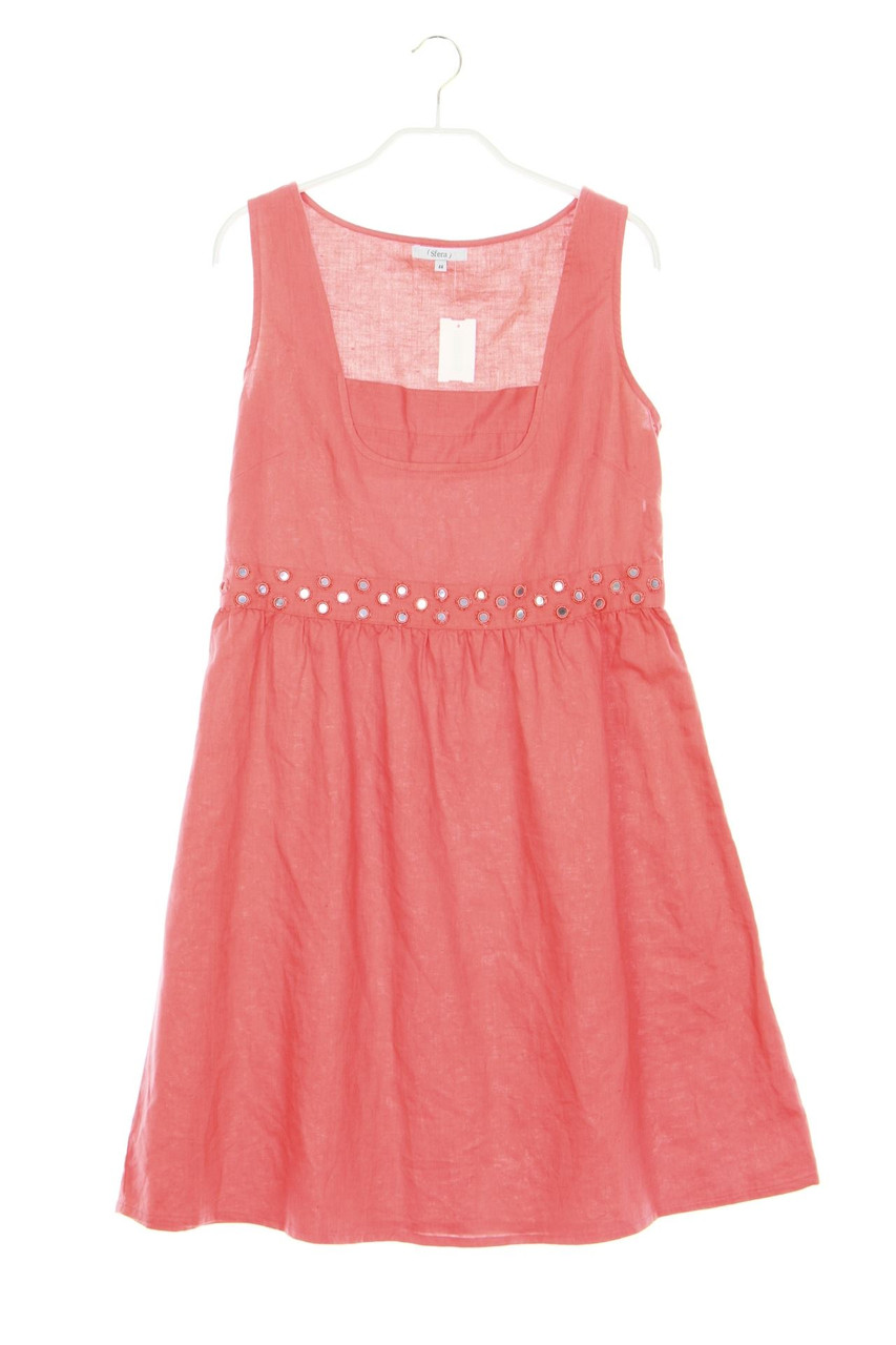 Sfera - Kleid aus Leinen-Mix mit Stickereien - D 44