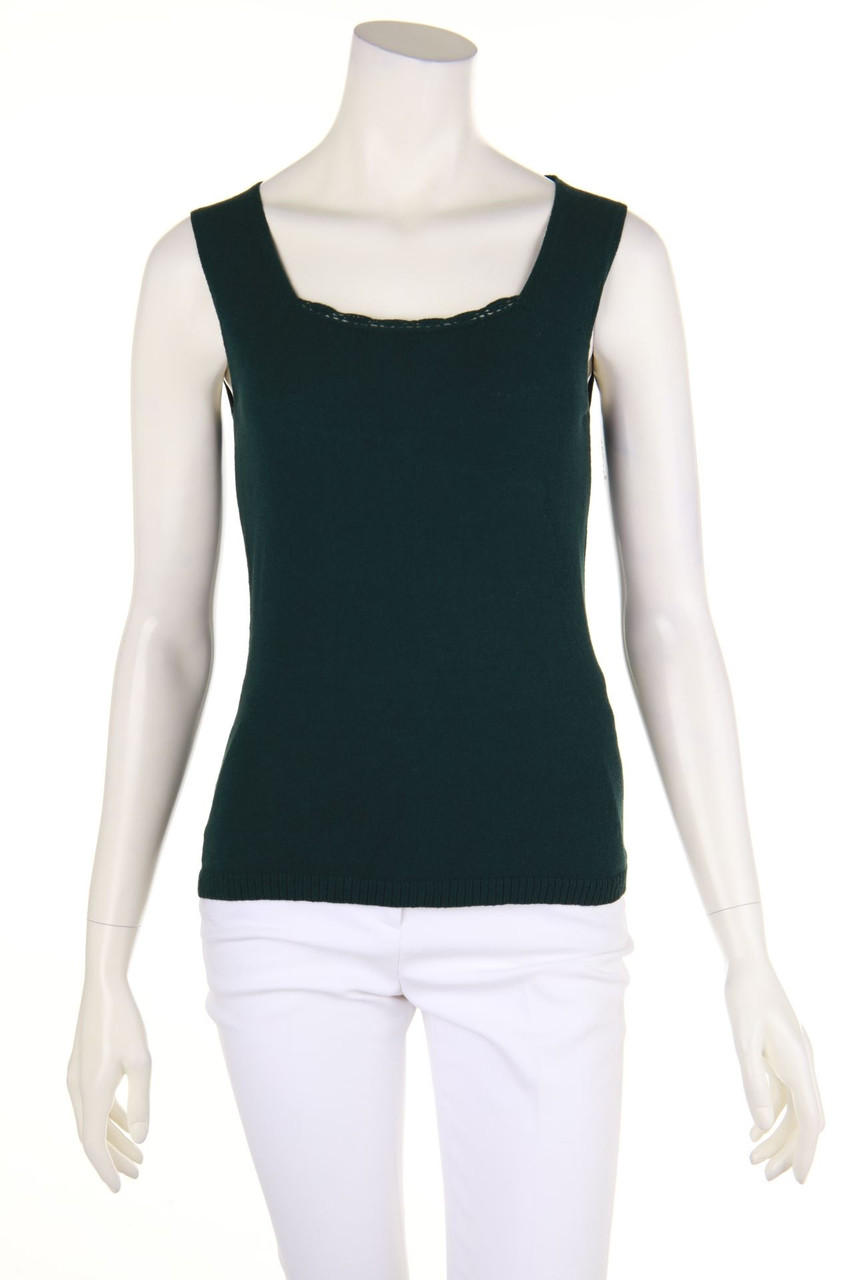 MAX STUDIO - Strick-Top aus Viskose-Mix mit Spitzen-Einsatz - S