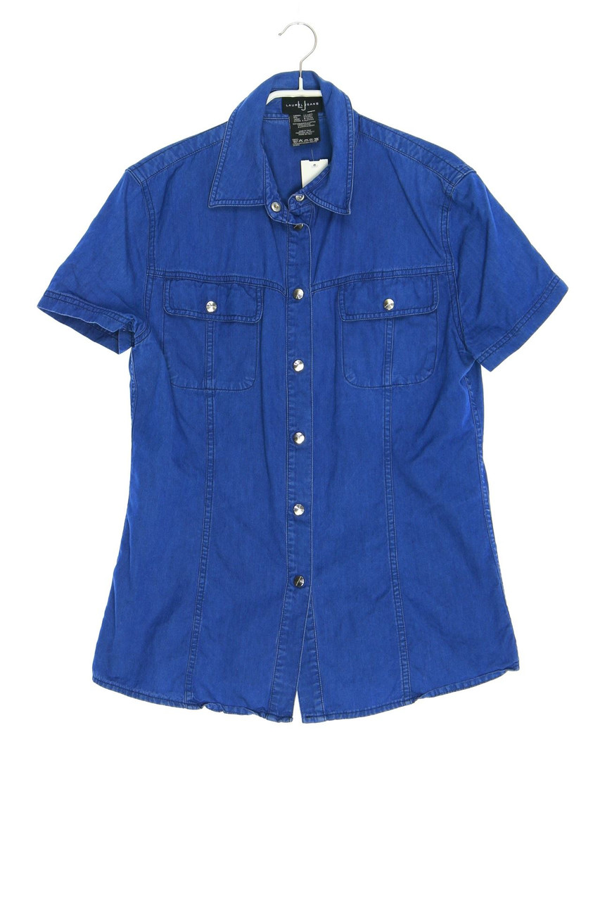 SECONDHAND - Kurzarm-Jeans-Bluse - M