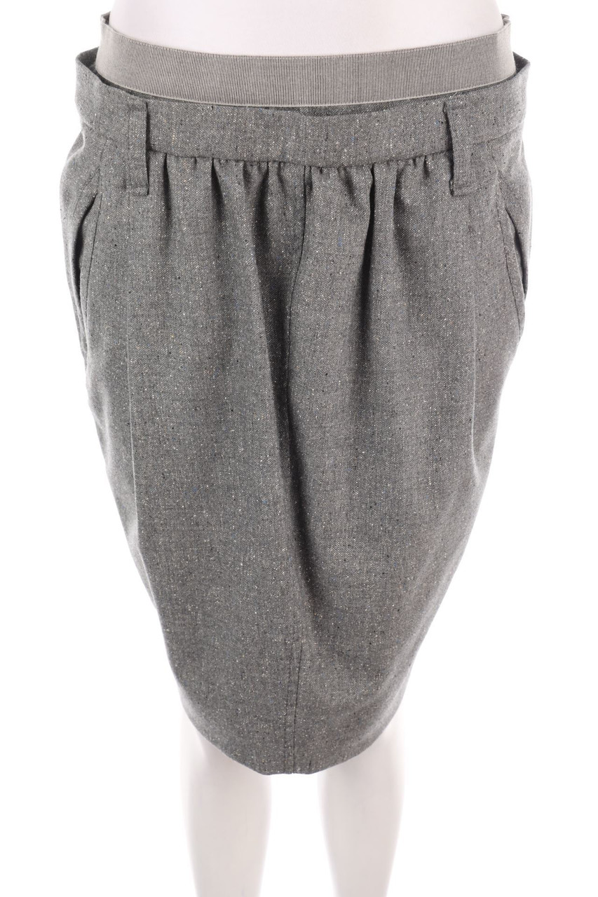 GUNEX - Rock aus Woll-Mix mit Seide im Layer Look - D 36